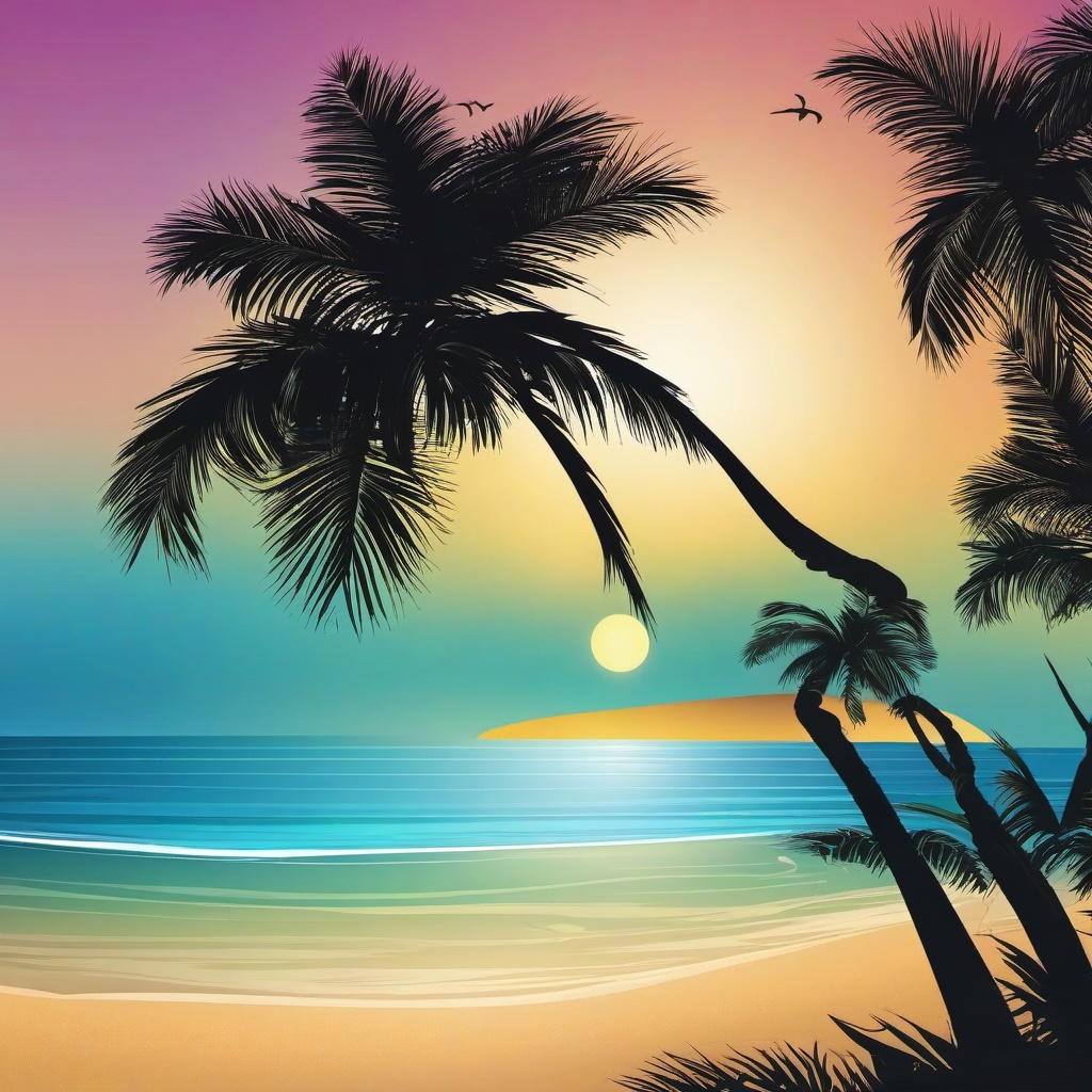 Beach Background Wallpaper - palm tree and beach background  