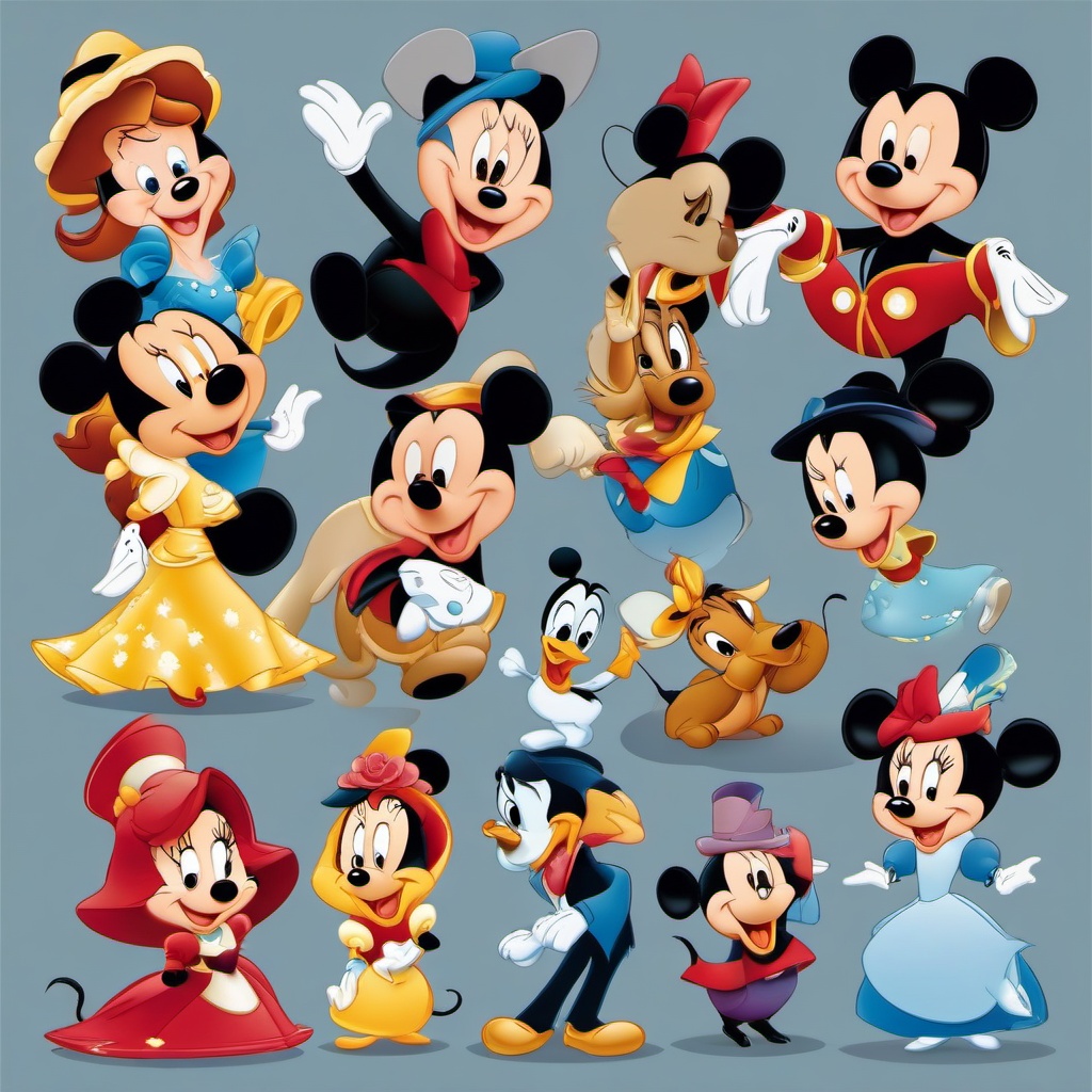 Disney clipart - Disney characters singing and dancing  