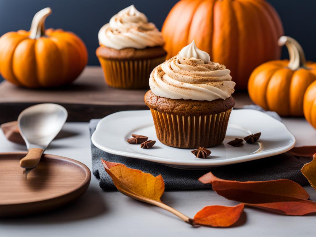 pumpkin spice latte cupcakes, inspired by the popular fall coffee drink. 