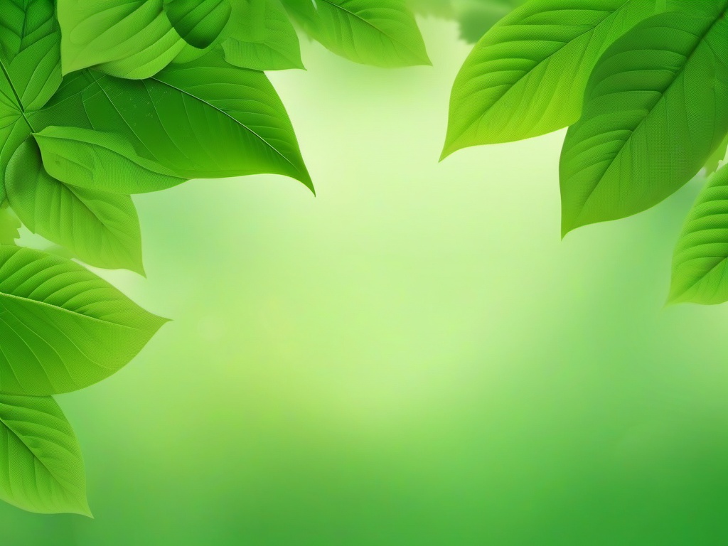 Green Background With Leaves - Natural green background featuring delicate leaves.  background wallpaper