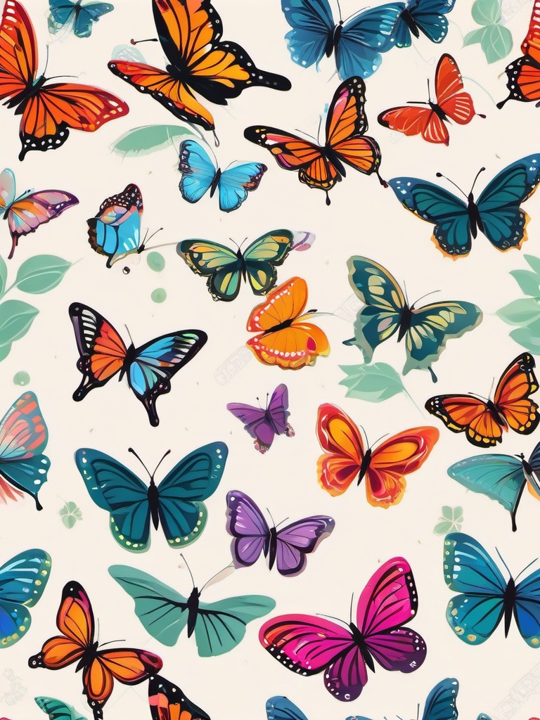 Butterfly clipart - Delicate insect with colorful wings fluttering, ,color clipart vector style