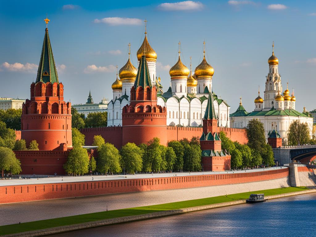 kremlin in moscow - feature the historic kremlin complex in moscow, russia, with its iconic cathedrals and walls. 