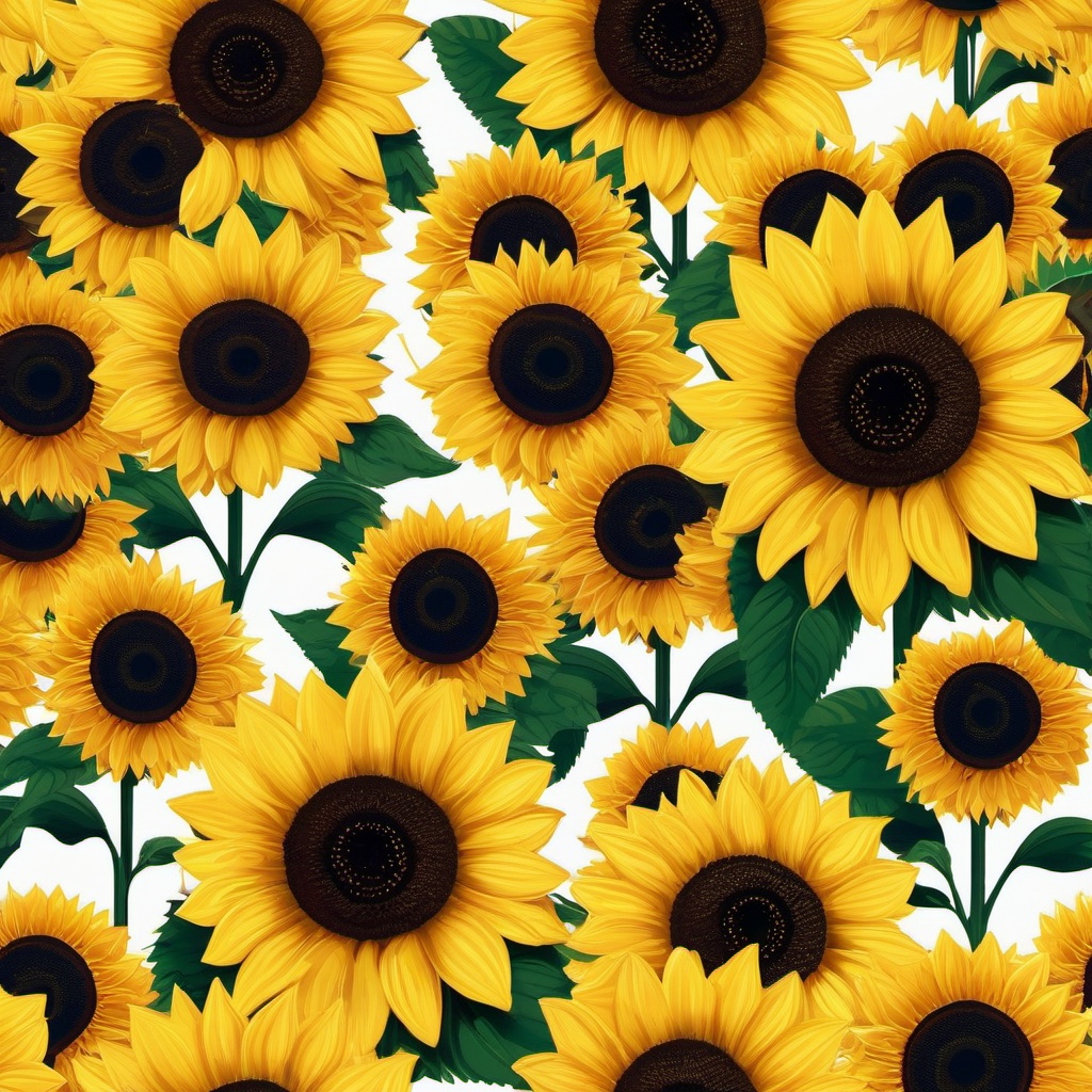 Sunflower Field Emoji Sticker - A sea of golden blooms under the sun, , sticker vector art, minimalist design