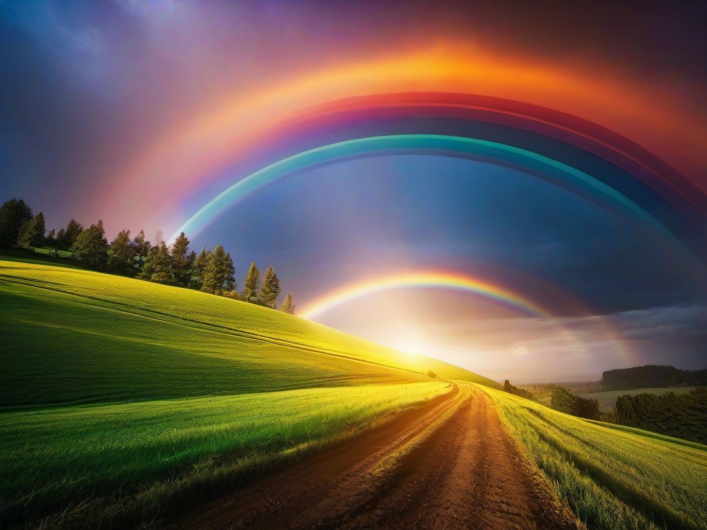 Rainbow Photo Wallpaper  