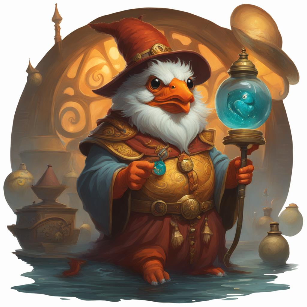 xanathar the eccentric beholder casts spells and schemes with his pet goldfish, sylgar. 