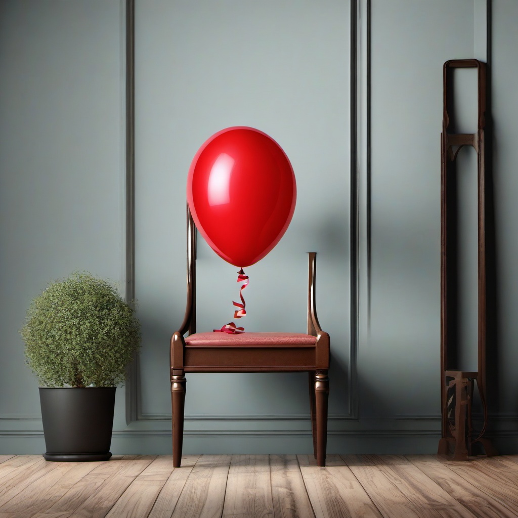 Balloon clipart - balloon tied to a chair  