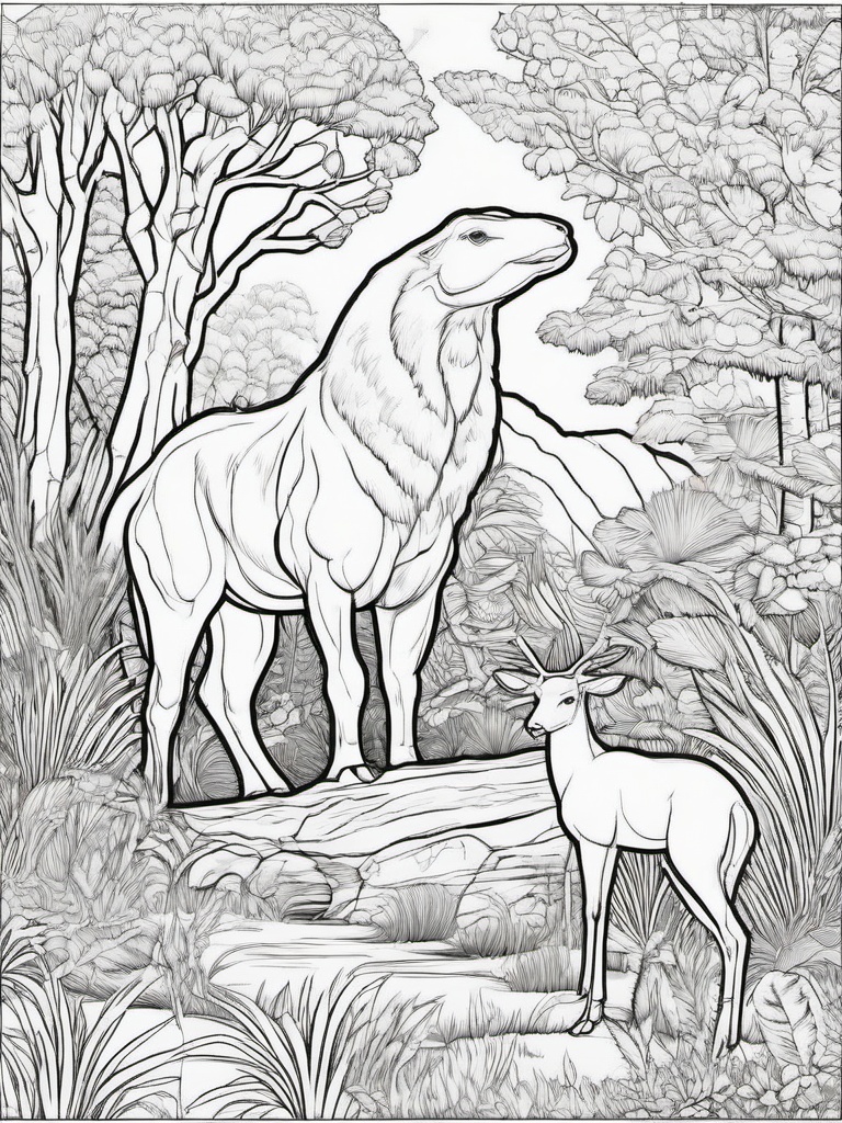 Theropoda Coloring Pages - Bipedal Meat Eaters  black outline printable coloring page