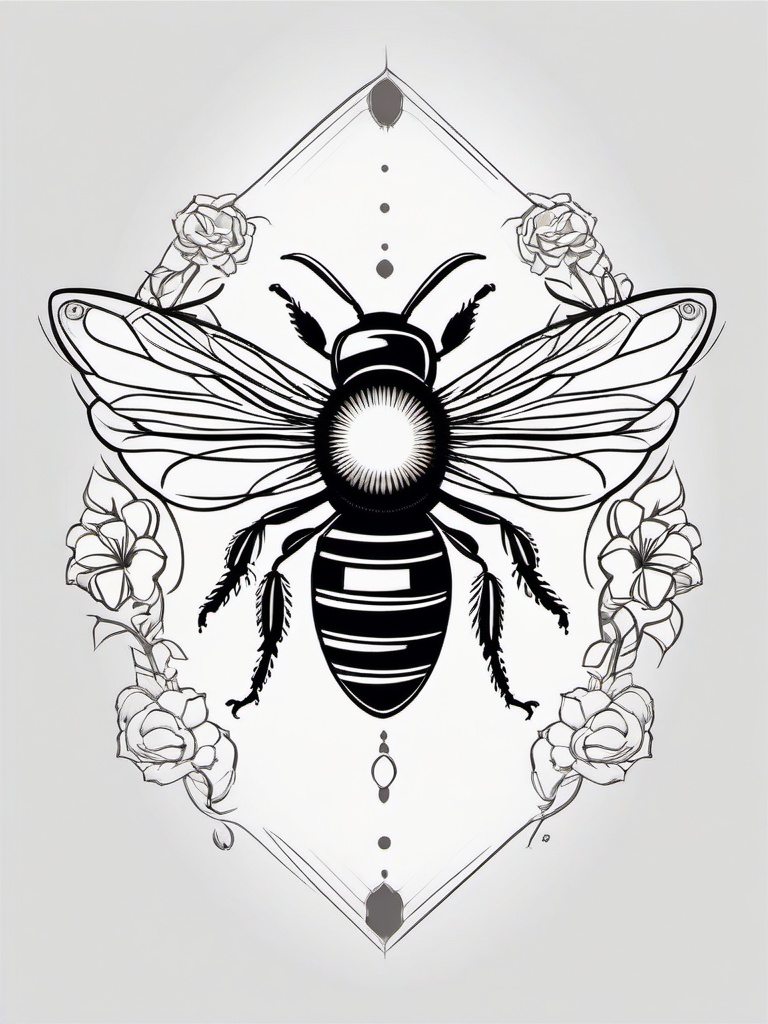 bee line tattoo  vector tattoo design