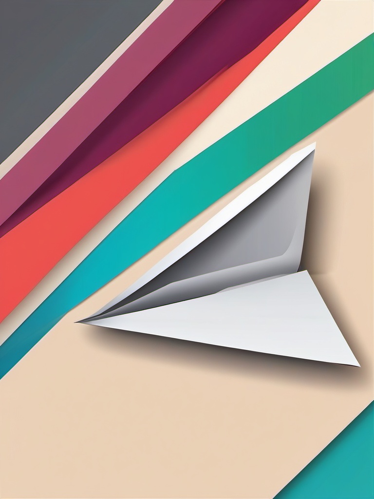 Clipart of a Paper Plane - Paper plane for sending messages and emails,  color vector clipart, minimal style