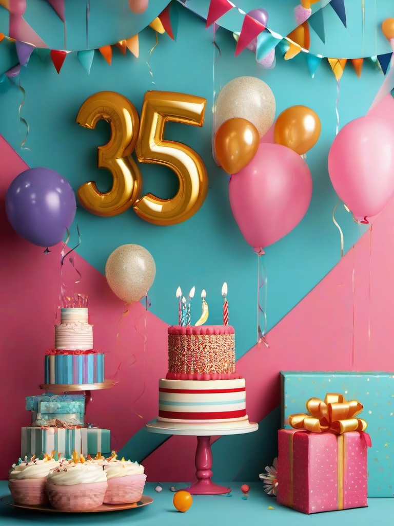 Birthday Background Wallpaper - 35th birthday backdrop  