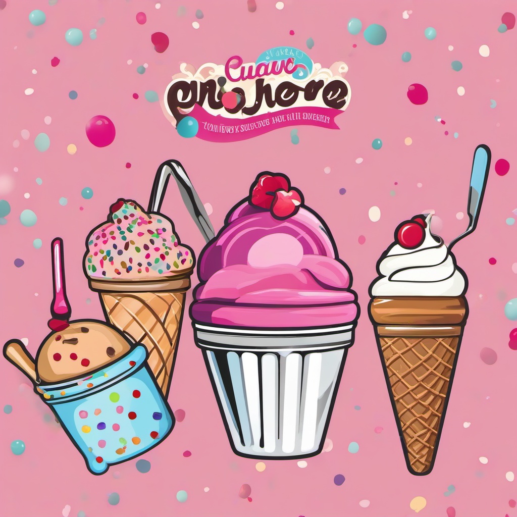 Ice Cream clipart - ice cream scoop with sprinkles  