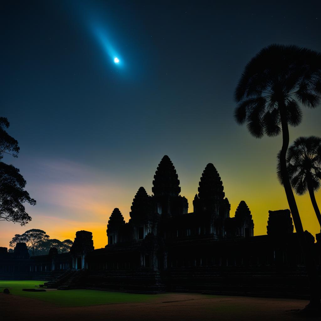 the bioluminescent ruins of angkor wat 