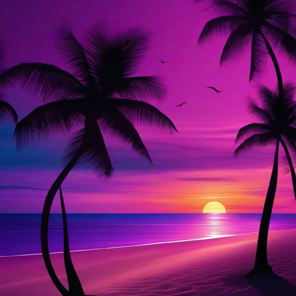 Beach background - purple sunset beach wallpaper  