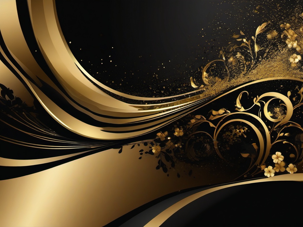 Black and Gold Background - Elegant Black and Gold Design  intricate patterns, splash art, wallpaper art