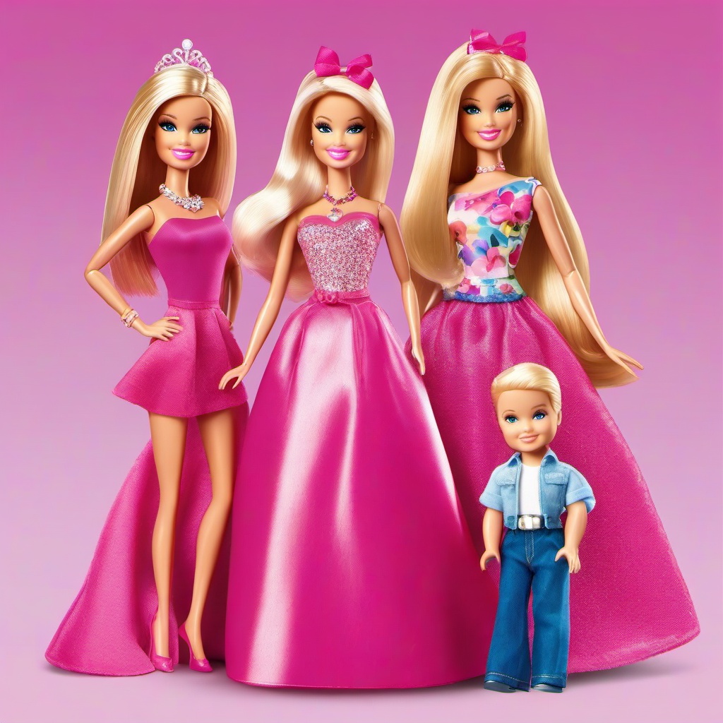 Barbie clipart - Barbie with friends  clipart