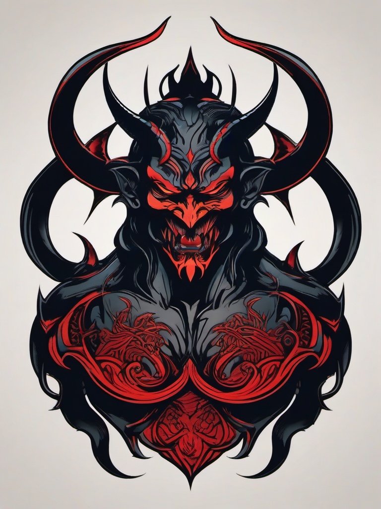 Incubus Demon Tattoo-Bold and edgy tattoo featuring an Incubus demon, capturing themes of darkness and mystique.  simple color vector tattoo