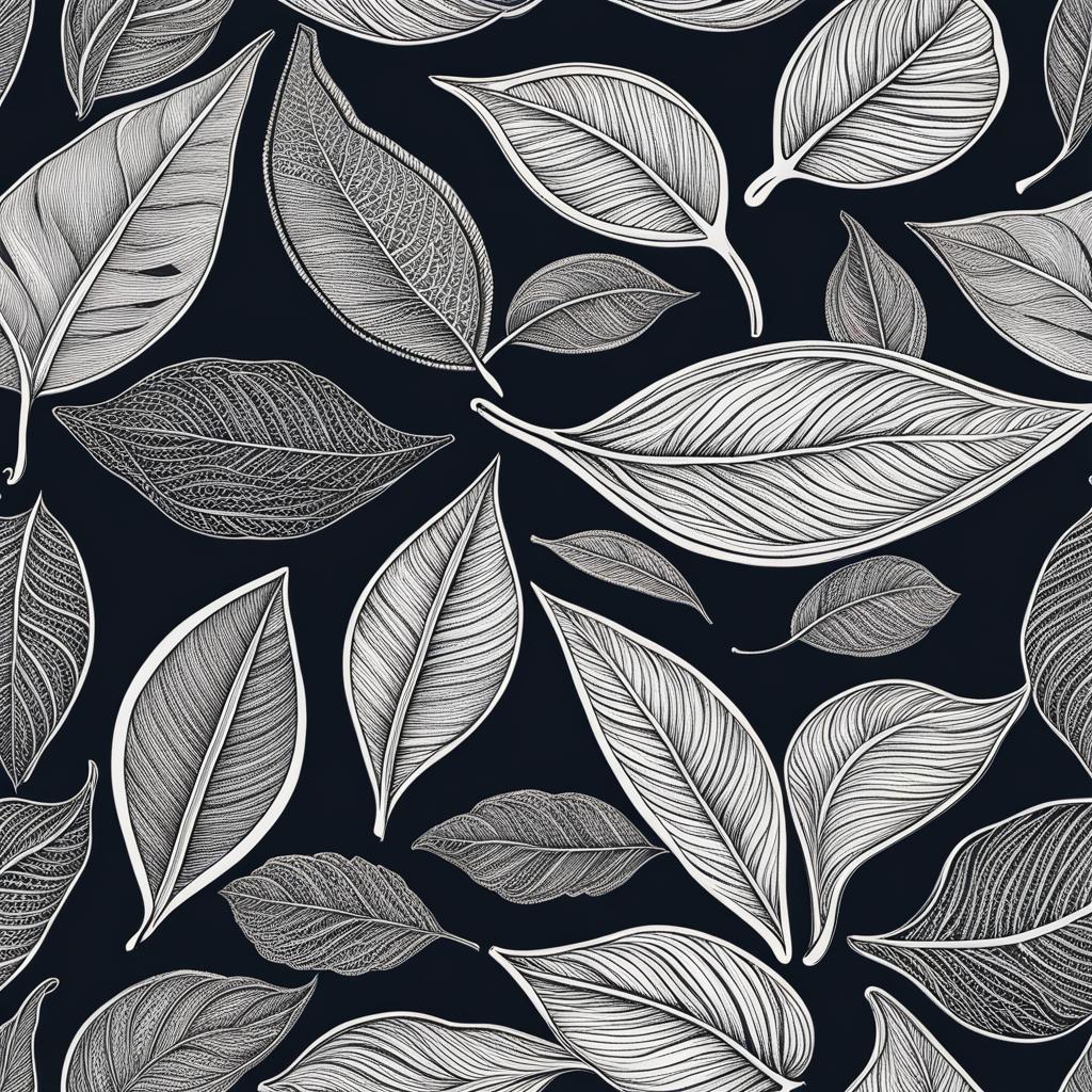 leaf clipart - detailed leaf illustration with intricate patterns. 