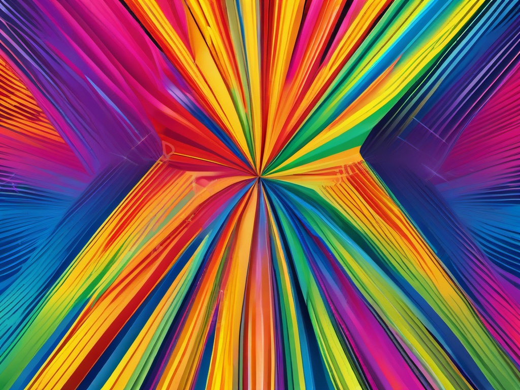 Rainbow Starburst Background  