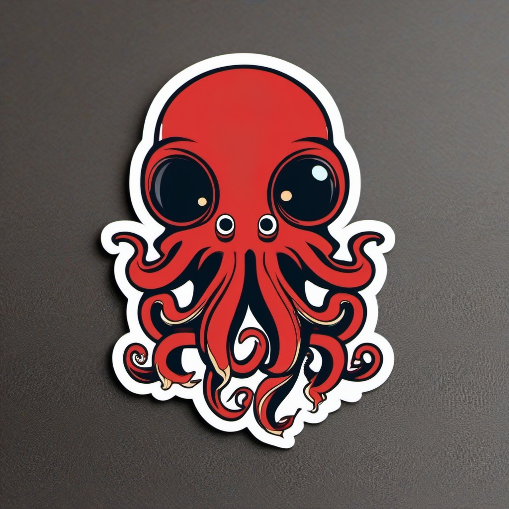 Opera Octopus sticker- Eight-Armed Arias, , sticker vector art, minimalist design