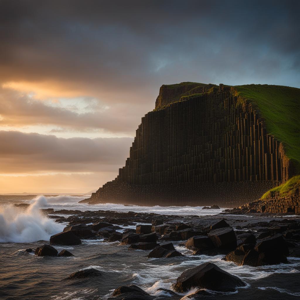 finn mccool - the giant hero of irish folklore, known for building the giant's causeway. 