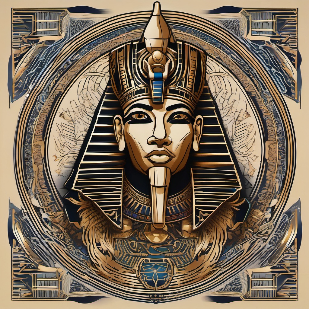 Egyptian God Tattoo-Intricate and detailed tattoo featuring a god from ancient Egyptian mythology, capturing elements of mystique and history.  simple color vector tattoo
