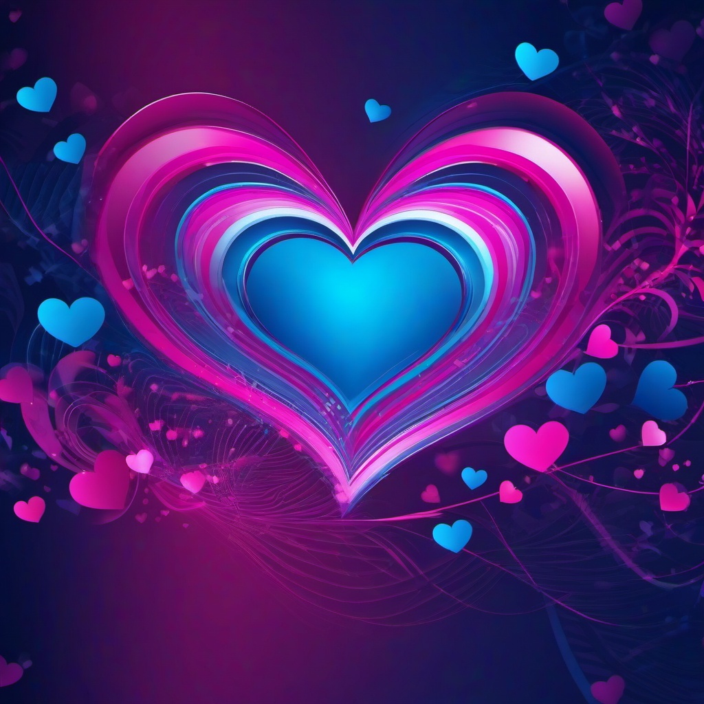 Heart Background Wallpaper - blue and pink heart background  