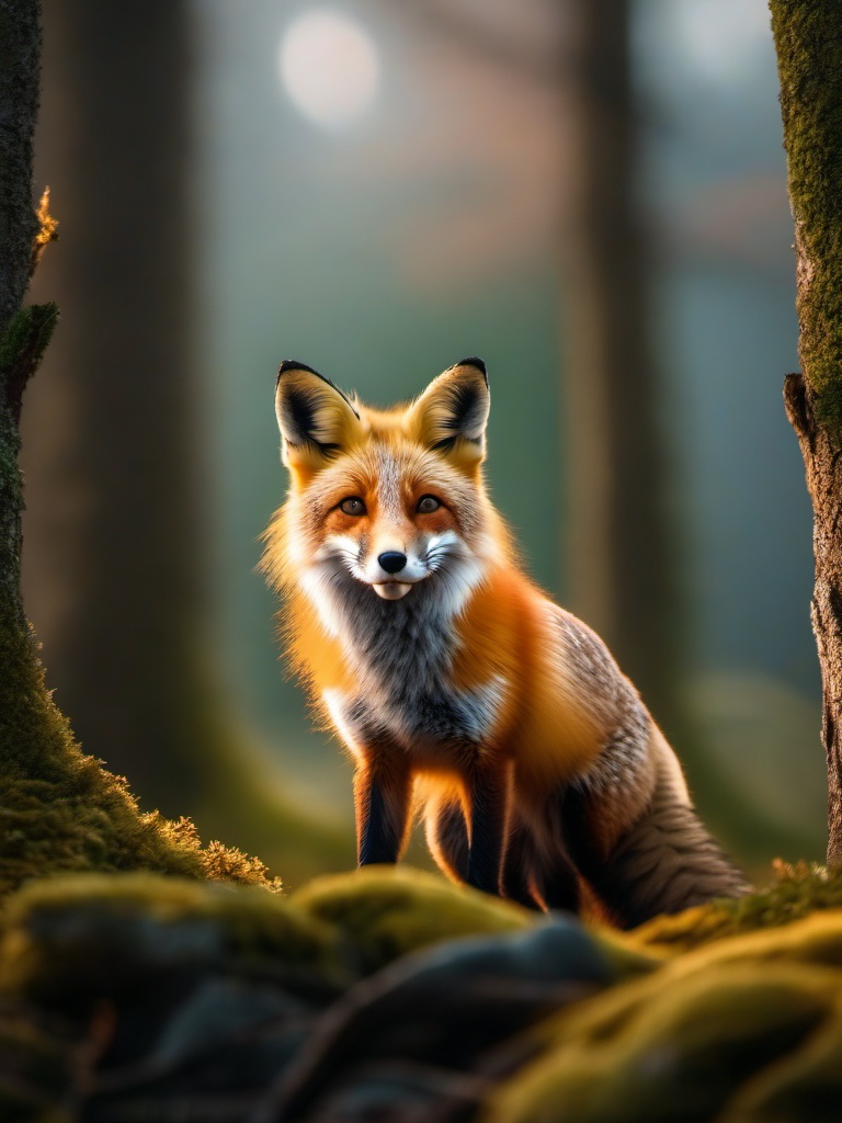 Cute Red Fox Exploring a Woodland Wonderland 8k, cinematic, vivid colors