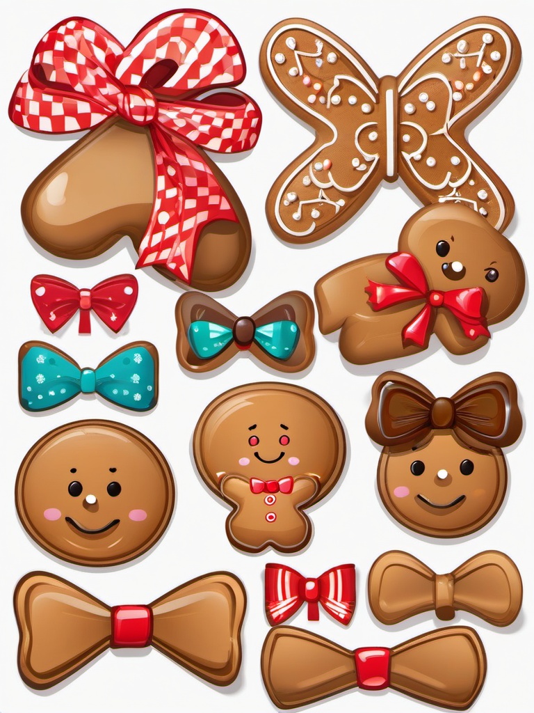 Gingerbread Man clipart - gingerbread cookie with a bow tie  