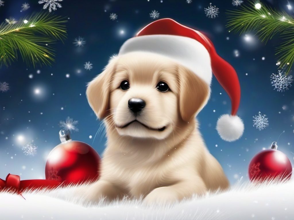 Christmas Wallpaper Dog  