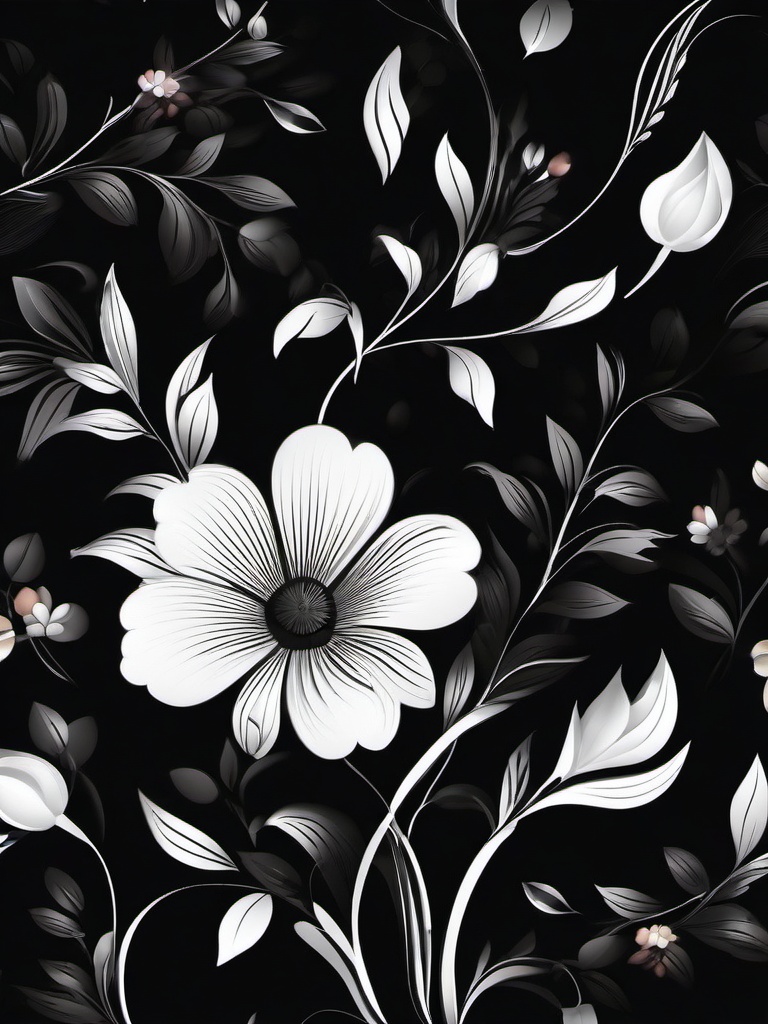 Flower Background Wallpaper - black background with white flower  