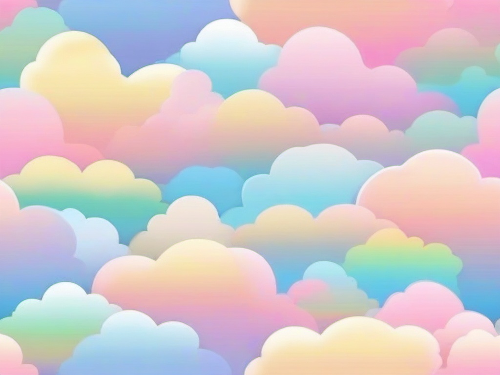 Pastel Rainbow Cloud Background  