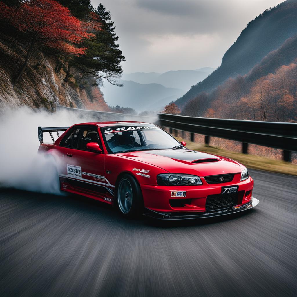 ryosuke takahashi perfects the art of drift racing on treacherous mountain roads. 
