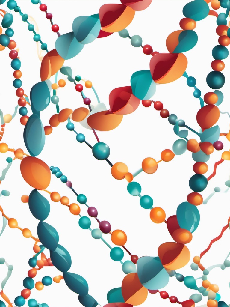 DNA Double Helix clipart - Molecular structure of genetic material, ,color clipart vector style