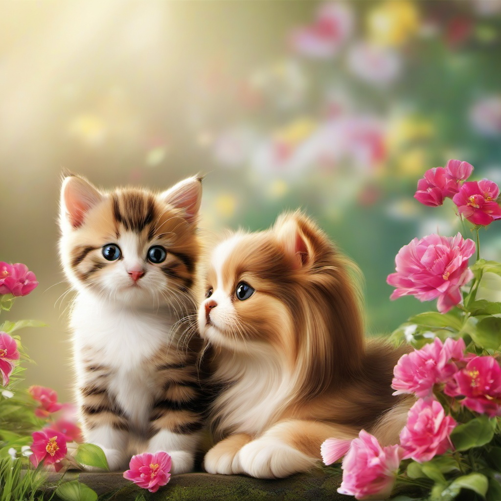 Cat Background Wallpaper - cat and dog wallpaper  