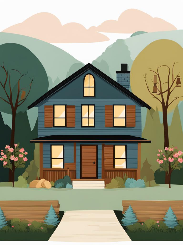 house clipart - a cozy, welcoming house. 