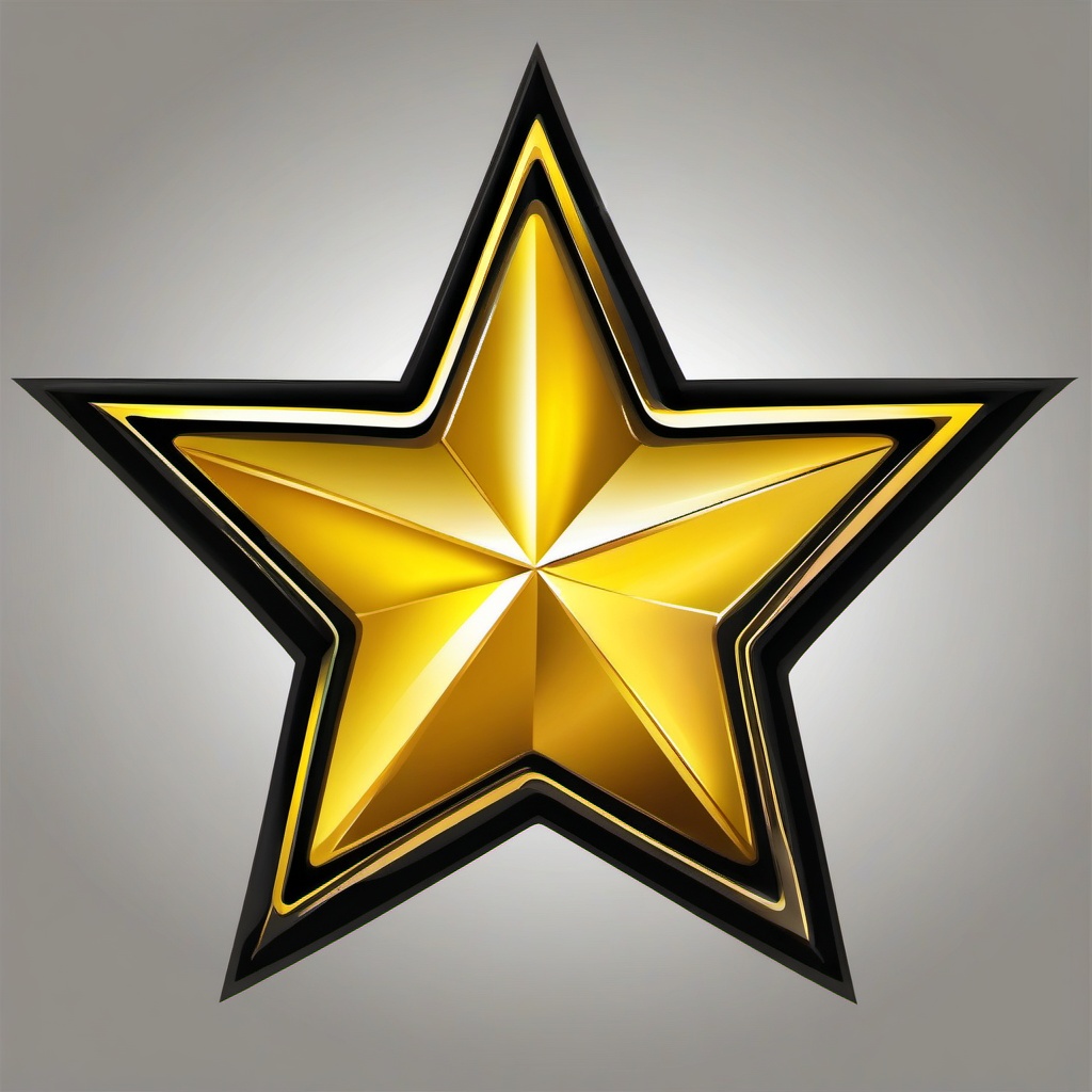 Star clipart - Yellow star representing excellence and achievement,  color clipart, vector art