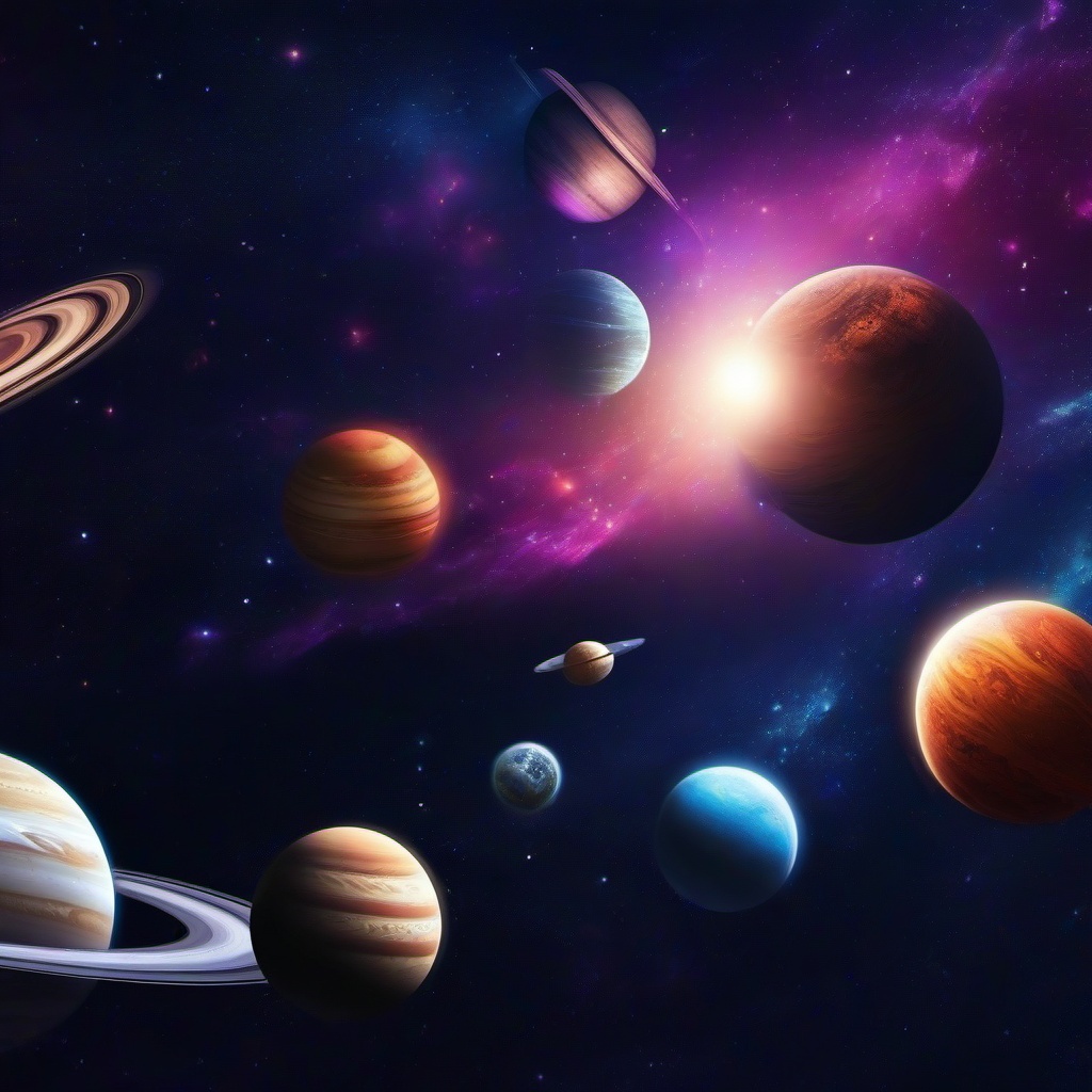 galaxy and planets wallpaper  background