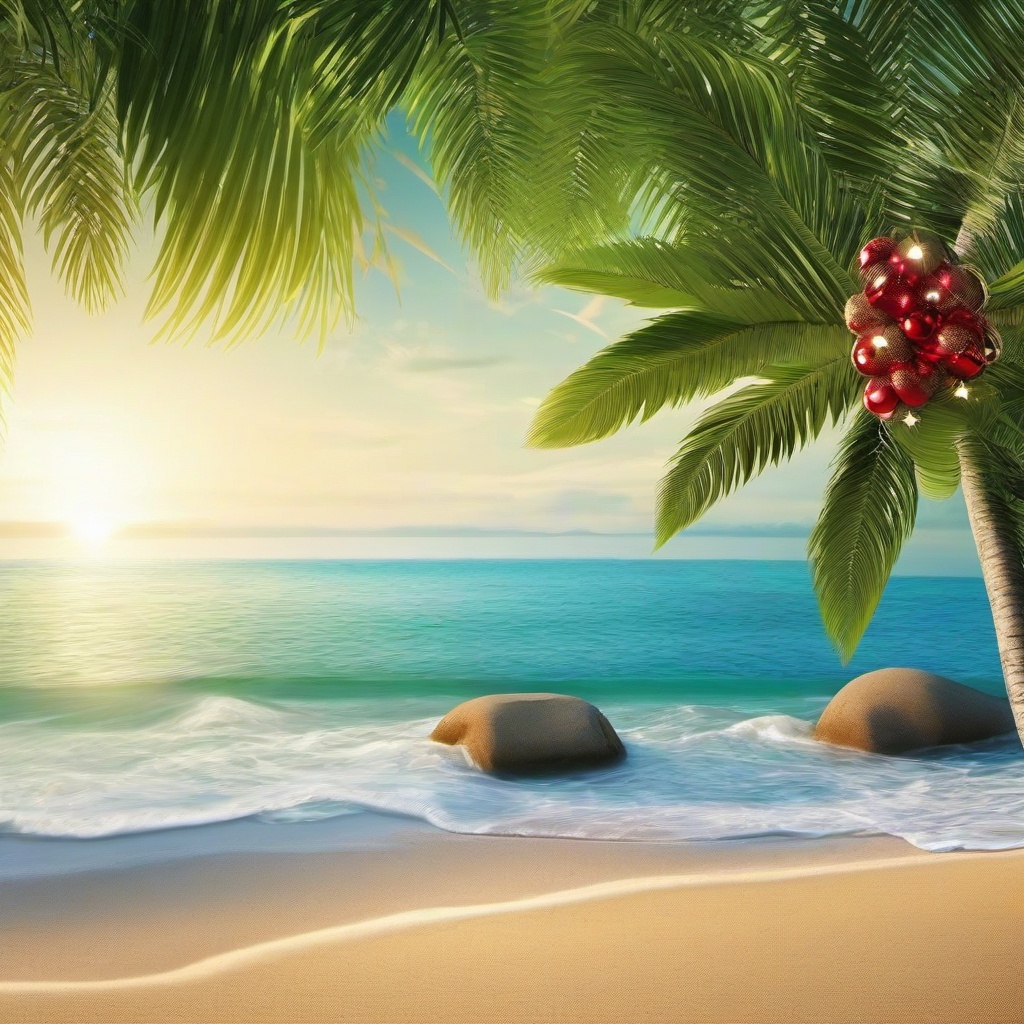 Beach Background Wallpaper - christmas at the beach background  