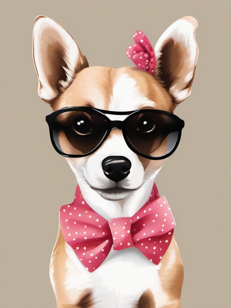 Dog clipart - dog dressed in a cute outfit  