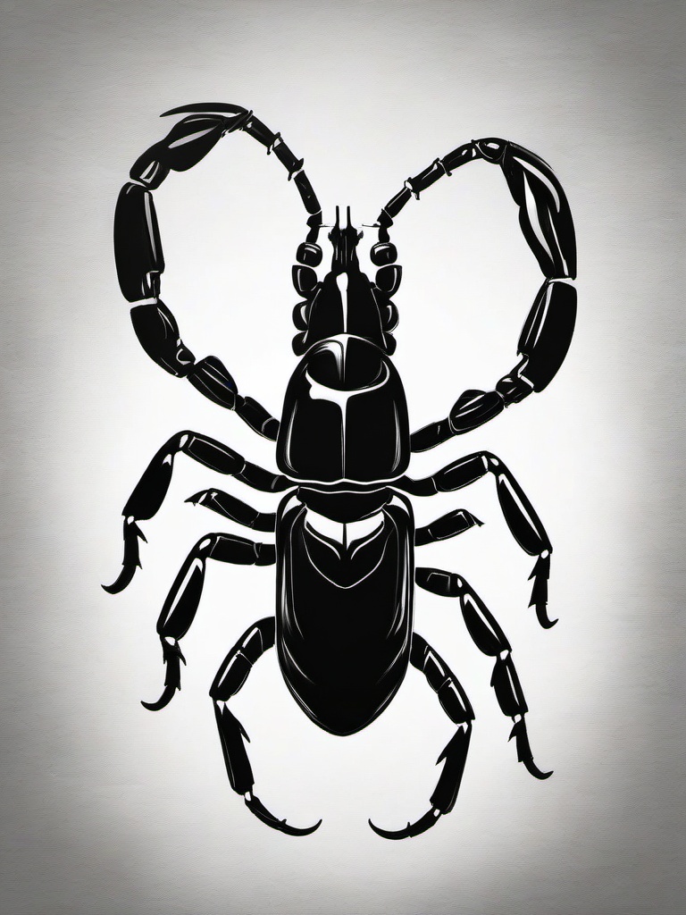 drawing of a scorpion with a vibrant backdrop  minimal rough sketch scribbles,doodles,black and white