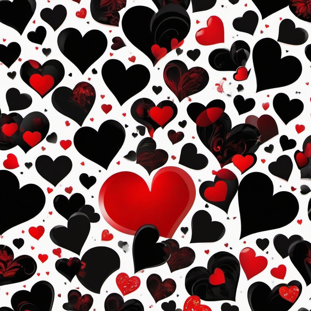 Heart Background Wallpaper - black and red heart background  