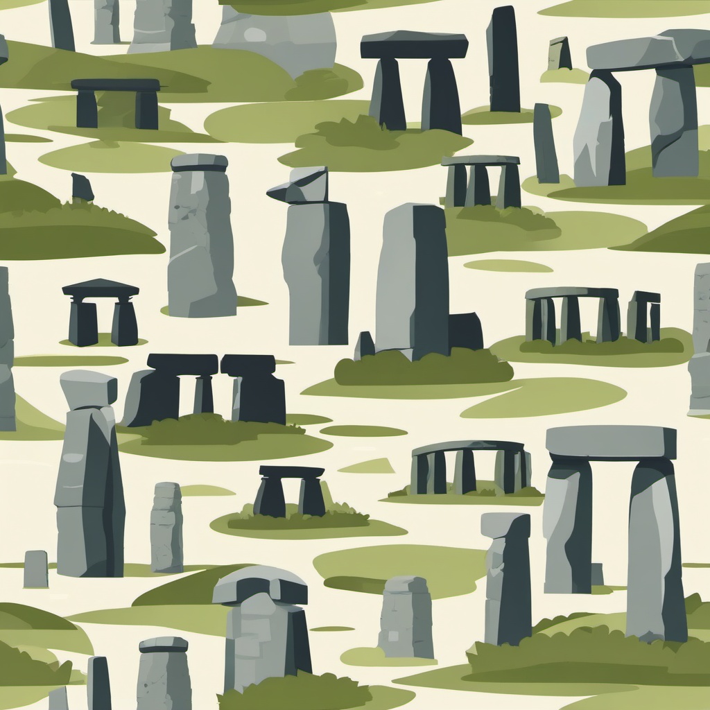 Stonehenge clipart - Prehistoric monument in Wiltshire, England, ,color clipart vector style