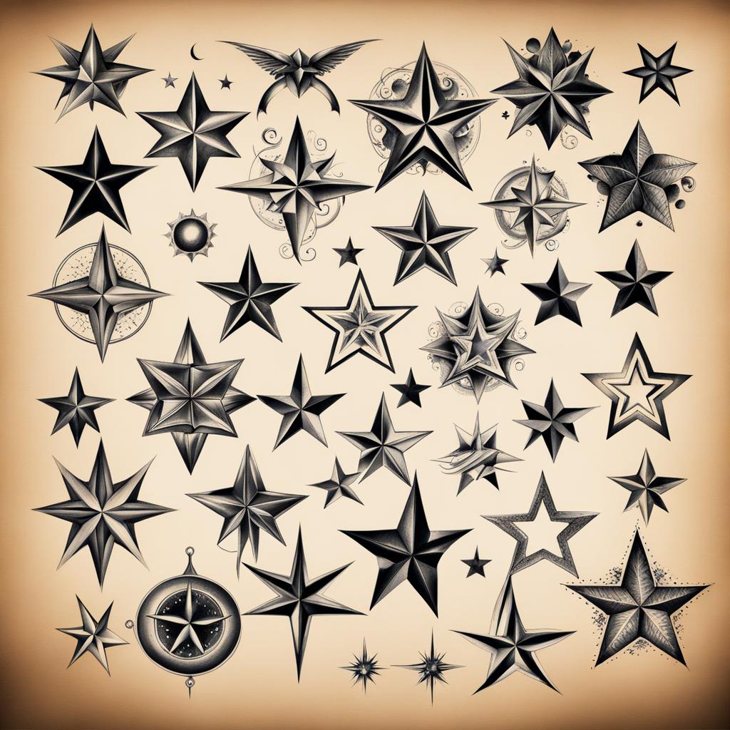 star tattoo designs, each star symbolizing unique personal significance. 