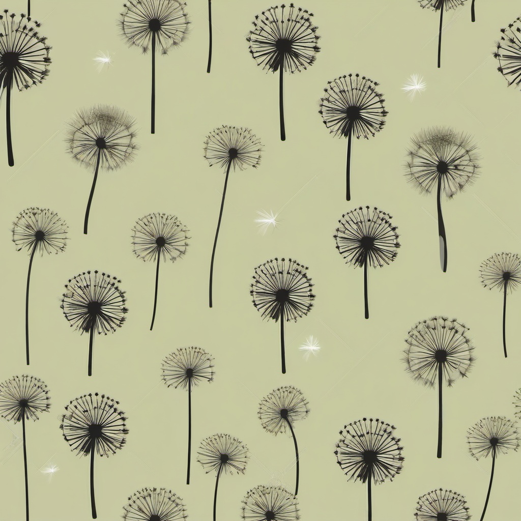 Dandelion clipart - A dandelion gone to seed, ,vector color clipart,minimal