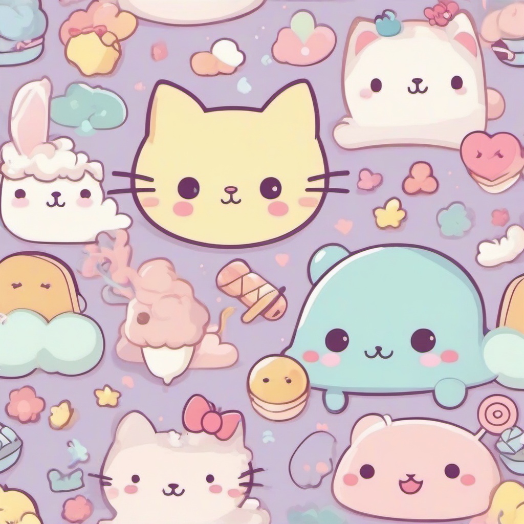 Kawaii Pastel Wallpaper - Soft pastels with cute characters  ,background wallpaper