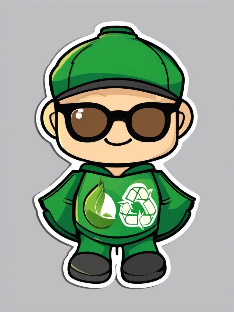 Recycle Hero sticker- Eco-Friendly Champion, , color sticker vector art