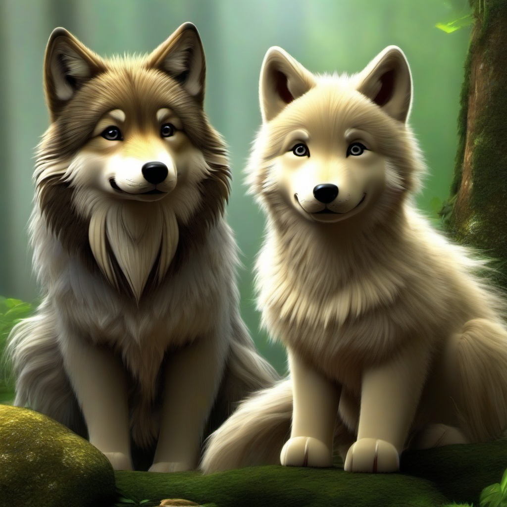 Cute Wolves Wallpaper - Cute and cuddly wolves  ,background wallpaper