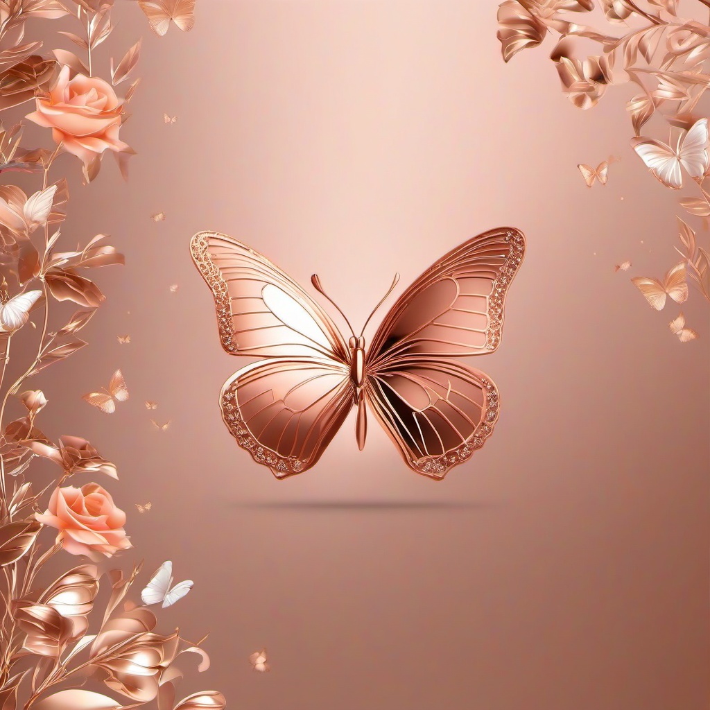 Butterfly Background Wallpaper - rose gold butterfly background  