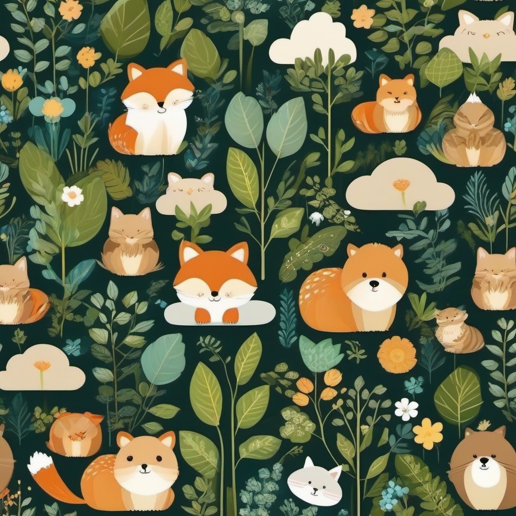 Cute Nature Backgrounds Filled with Nature's Cuteness, from Adorable Animals to Scenic Beauty intricate details, patterns, wallpaper photo