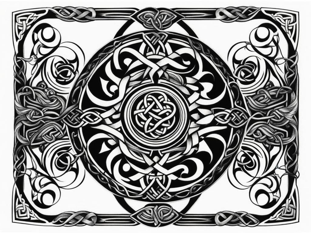 celtic tattoos black and white design 